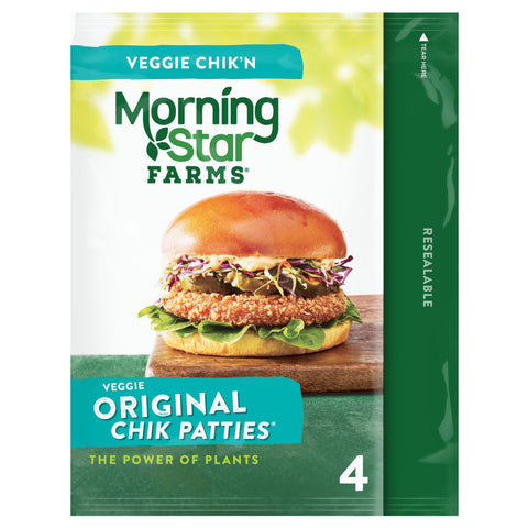 Morningstar Farms Poultry Original Chicken Patties, 10 Ounce -- 8 per case.
