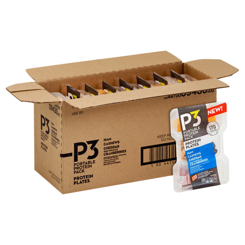 Oscar Mayer P3 Ham, Cashew, Cheddar and Dark Chocolate Cranberries Portable Protein Pack, 3.2 ounce -- 8 per case