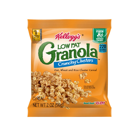 Cereal Granola Low Fat Crunchy Clusters Pouches