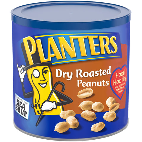 Planters Peanut Dry Roasted 6 Count, 52 Ounce Each