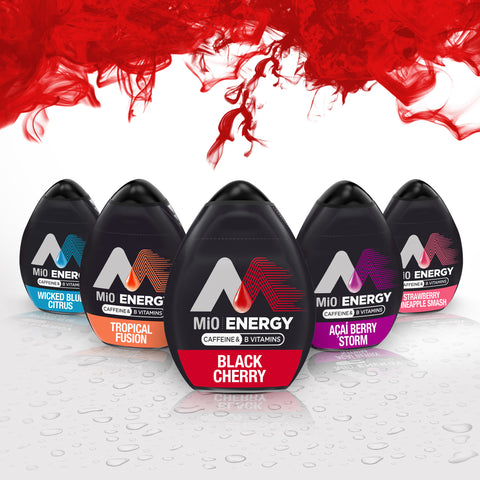 MiO Black Cherry Energy Liquid Water Enhancer, 1.62 Ounce -- 36 per case