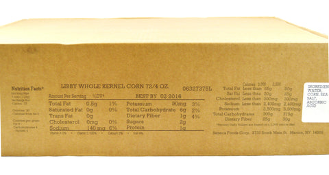 Corn Sweet Whole Kernel Cup