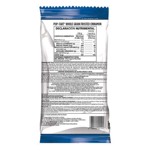 Pop Tarts Whole Grain Frosted Brown Sugar Cinnamon Toaster Pastry, 1.69 Ounce -- 120 per case