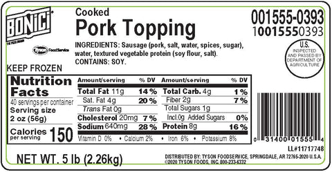 Pork Breakfast Crumbles Fc 1555-0393