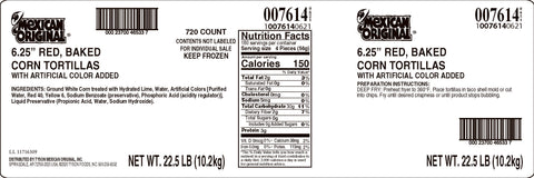 Mexican Original® TORTILLA CORN RED 6.25