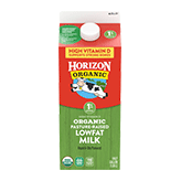 Horizon Organic 1 Percent Low Fat Milk, 64 Ounce -- 6 per case.