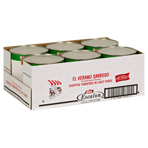 El Verano Chopped Tomatoes, 102 Ounce -- 6 per case.