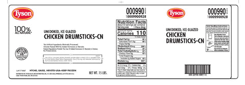 Chicken Drumsticks (cn 2.00 Oz.), Xxl Uc If 4.5 Oz 990-0928