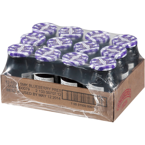 Smuckers Blueberry Preserves, 12 Ounce -- 12 per case.
