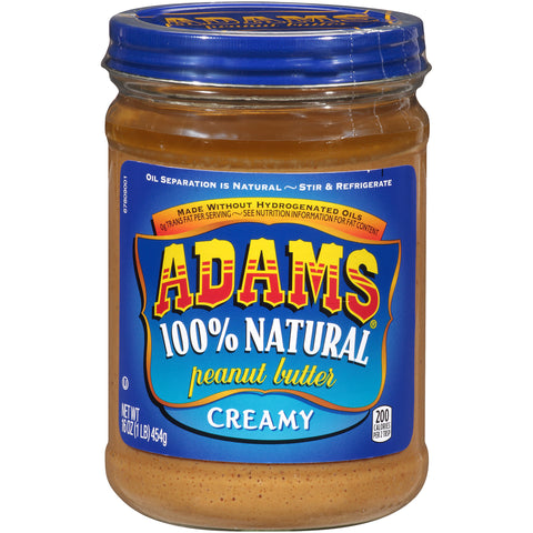 Adams PEANUT BUTTER CREAMY NATURAL