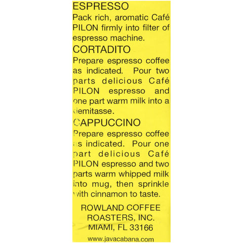 Pilon Espresso Ground Coffee, 10 Ounce -- 24 per case.