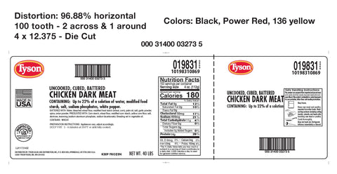 Tyson® CHICKEN PIECES DARK MEAT TEMPURA FC 10198310869
