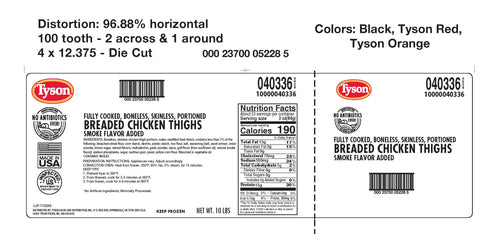 Chicken Thigh Strip Breaded Pck Nae 40336-0928