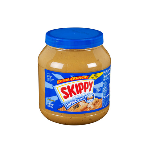 Skippy Super Chunky Extra Crunchy Peanut Butter, 64 Ounce -- 6 per case