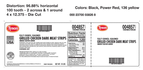 Chicken Thigh Strips W/ Grill Marks Seasoned Fc Cn 4857-0928