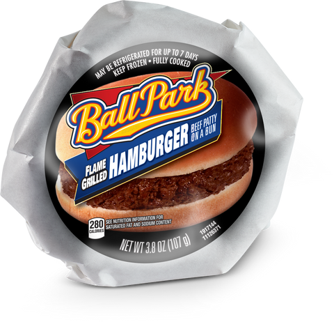 Ball Park Hamburger Sandwich, 3.8 Ounce -- 12 per case.