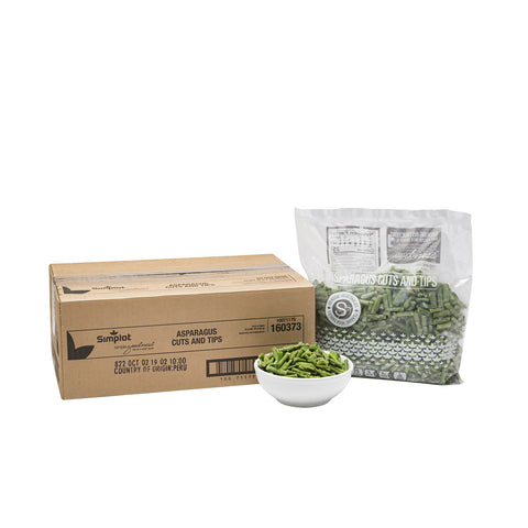 Simplot Cut and Tip Asparagus, 40 oz. package -- 6 packages per case.