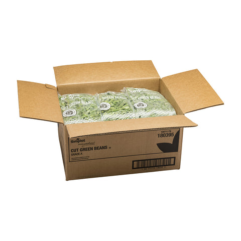 Simplot Regular Cut Green Beans - 32 oz. package, 12 packages per case