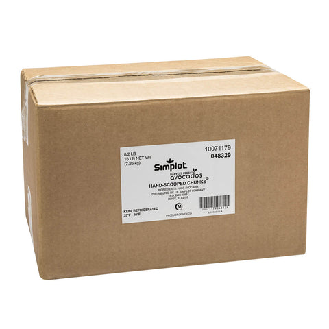 Simplot Harvest Fresh Hand Scooped Avocado Chunks, 16 Pound
