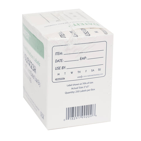 Label Food Rotation Shelf Life Dissolvable 2x3