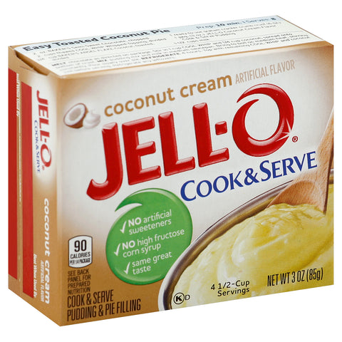 Jello Pudding & Pie Filling Coconut Pudding, 3 Ounce -- 24 Case