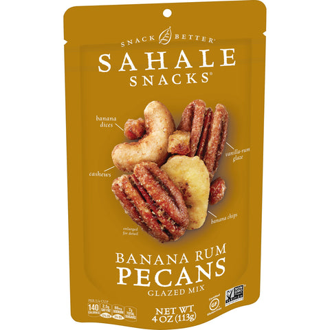 Sahale Banana Rum Pecans Glazed Mix, 4 Ounce -- 6 per case.