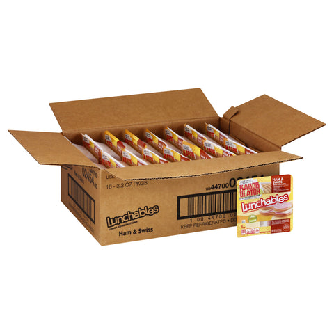 Kraft Oscar Mayer Lunchable Ham and Swiss Cheese, 4.5 Ounce -- 16 per case.