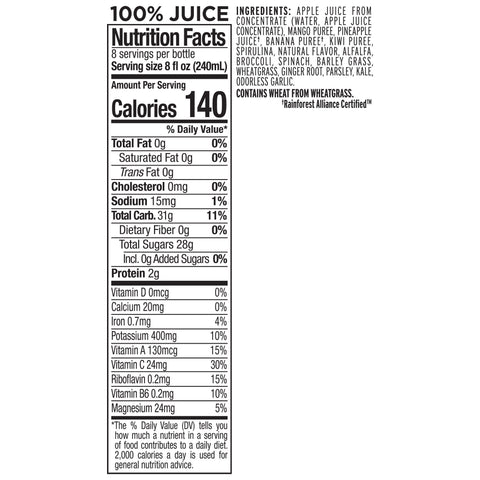 Naked Juice DRINK NAKED JUICE GREEN MACHINE PLASTIC BOTTLE