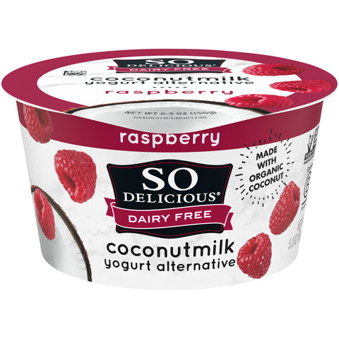 So Delicious Dairy Free Cultured Organic Coconut Raspberry Yogurt Alternative, 5.3 Ounce -- 12 per case