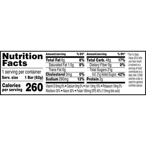 Snack Bar Rice Krispies Treat Original Square