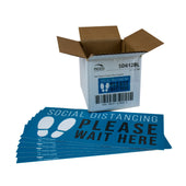 National Checking DECAL SAFE DISTANCE GRAPHIC BLUE 6X12