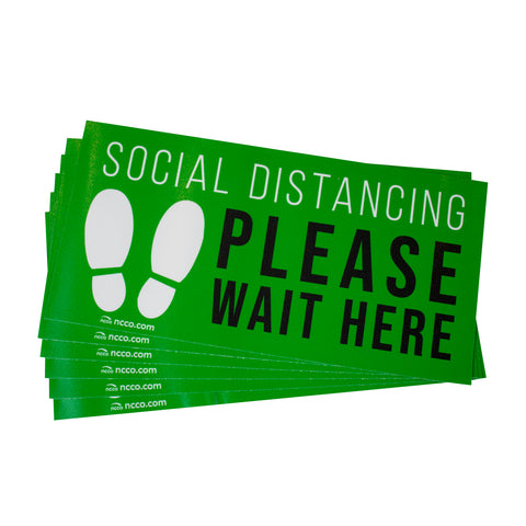National Checking DECAL FLOOR GREEN SAFE DISTANCE GRAPHIC 6X12