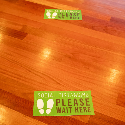 National Checking DECAL FLOOR GREEN SAFE DISTANCE GRAPHIC 6X12