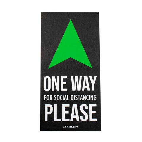 National Checking DECAL FLOOR ARROW ONE WAY BLACK 6X12