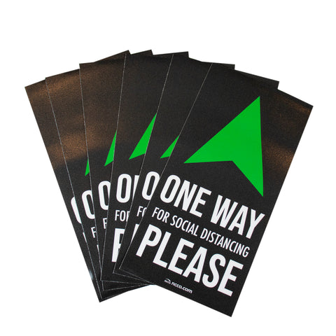 National Checking DECAL FLOOR ARROW ONE WAY BLACK 6X12