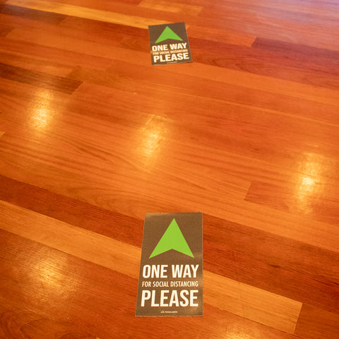 National Checking DECAL FLOOR ARROW ONE WAY BLACK 6X12