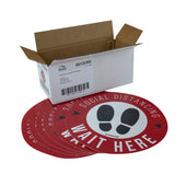 National Checking LABEL FLOOR SAFE DISTANCE RED