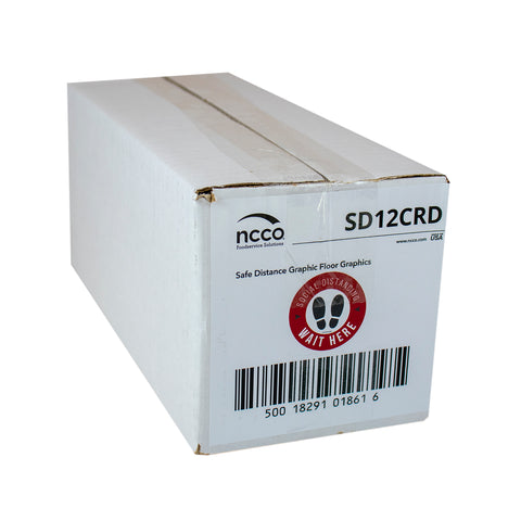 National Checking LABEL FLOOR SAFE DISTANCE RED