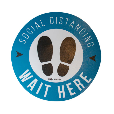 National Checking DECAL BLUE CIRCLE SAFE DISTANCE 12X12