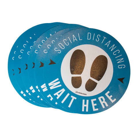 National Checking DECAL BLUE CIRCLE SAFE DISTANCE 12X12