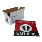National Checking DECAL FLOOR SQUARE SOCIAL DISTANCING RED 12X12