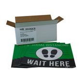 National Checking SIGN FLOOR SQUARE SAFE DISTANCE GREEN