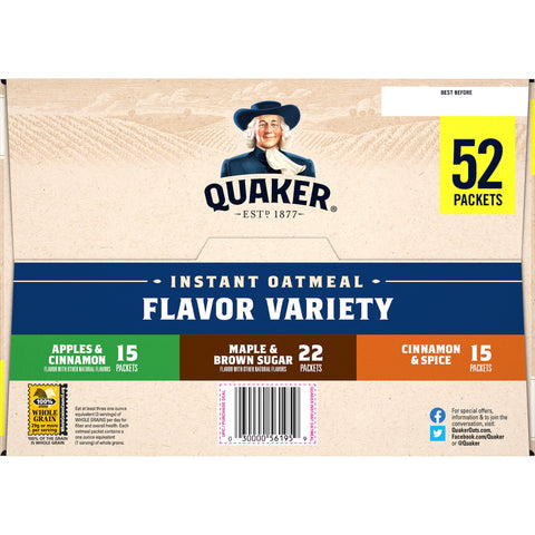 Quaker® OATMEAL INSTANT VARIETY PACK