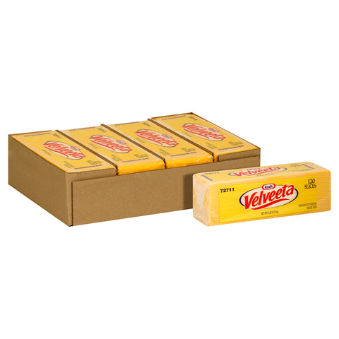 Kraft Velveeta Regular Sliced Cheese, 5 Pound -- 4 per case.