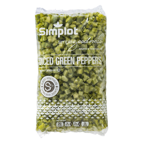 Simplot Classic Vegetables® PEPPER GREEN DICED 3/8