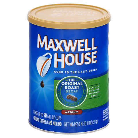 Maxwell House Original Decaffeinated Coffee, 11 Ounce -- 6 per case.
