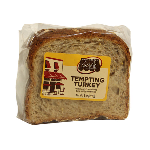 First Street Cafe Tempting Turkey Provolone Sandwich, 8 Ounce -- 10 per case.