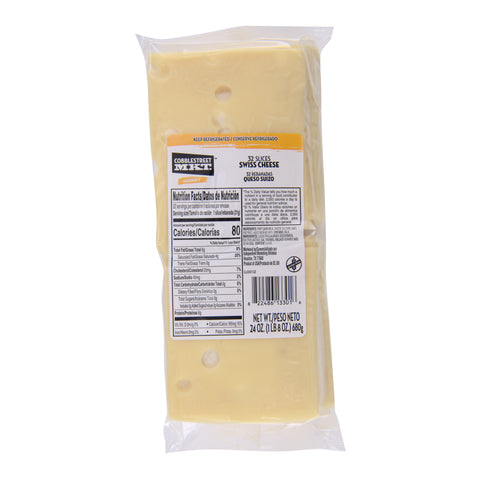 Cobblestreet Market™ CHEESE SWISS SLICED .75 OZ