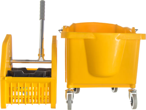 Flo-Pac® BUCKET MOP COMMERCIAL W/ DOWN-PRESS WRINGER YELLOW 35 QT