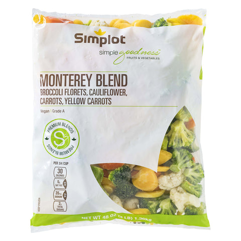 Culinary Select Monterey Vegetable Blend - 3 lb. packager, 8 packages per case